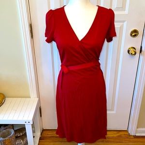 Red Loft wrap dress 8, great condition
